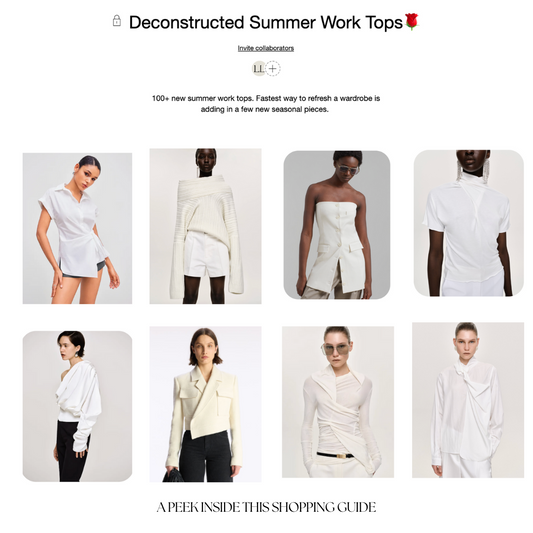 Deconstructed Work Tops 🌸 Shopping Guide , 100+ links in total (new items added all summer long) - SUMMER '24 + archives